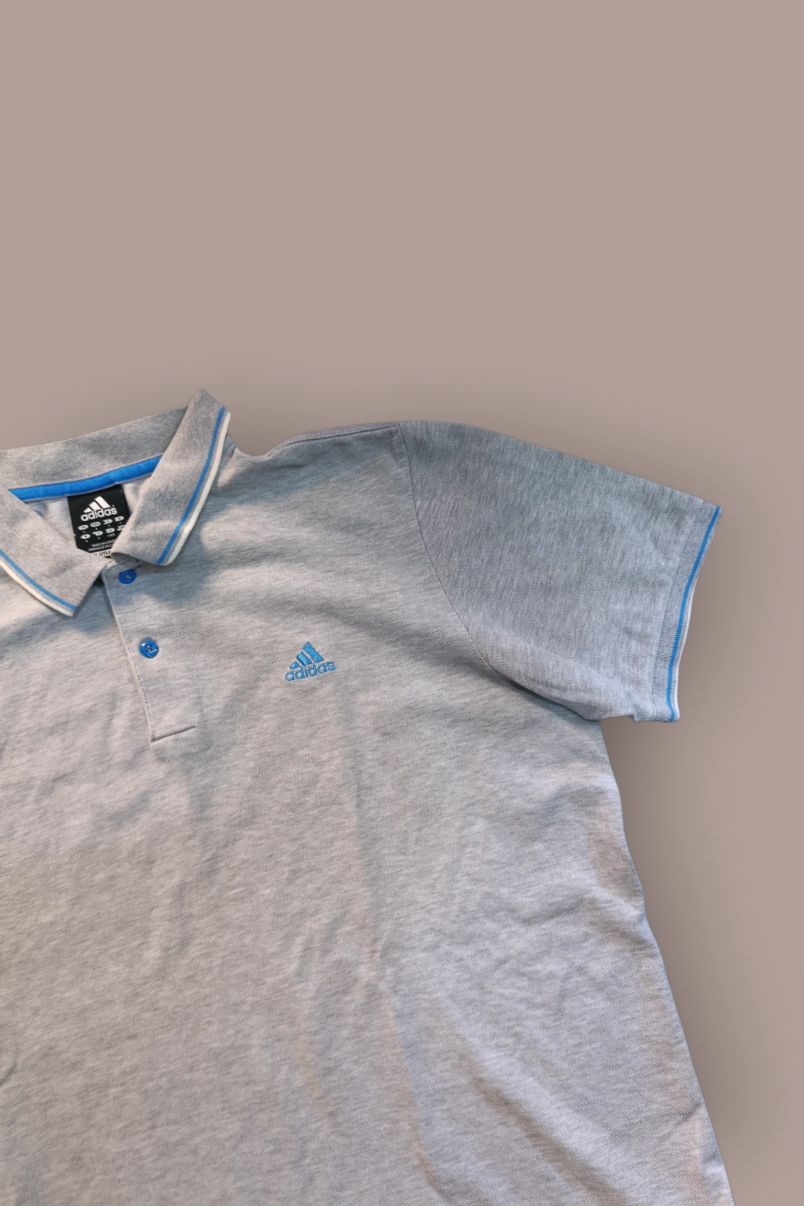 | Polo Adidas Homem | Cor Cinza | Gola Typada | Manga Curta | Desportivo Casual | Tamanho G | – photo 5